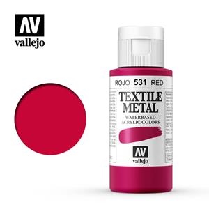 PINTURA TEXTILE VALLEJO 60ML VERMELL METALL | 8429551405317 | 40531 | Llibreria La Gralla | Llibreria online de Granollers