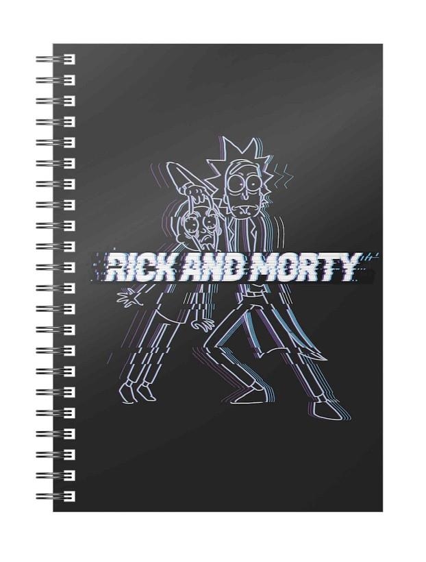 LLIBRETA AMB ESPIRAL RICK AND MORTY.GLITCH  | 8435450246562 | SD TOYS | Llibreria La Gralla | Librería online de Granollers