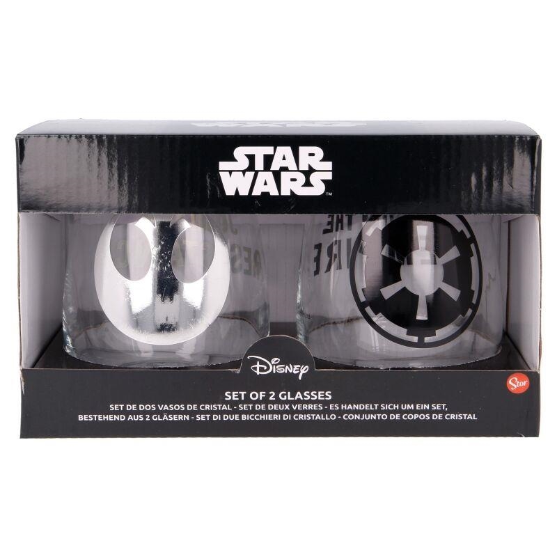 SET 2 VASOS DE CRISTAL STAR WARS (LOGO RESISTENCIA E IMPERIO) | 8412497010165 | STOR | Llibreria La Gralla | Librería online de Granollers
