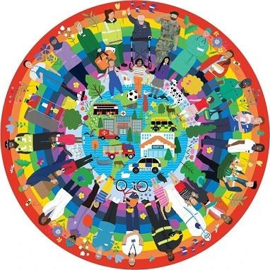 PUZZLE 500 CIRCULAR RAINBOW HEROES | 5012269037012 | GIBSONS | Llibreria La Gralla | Llibreria online de Granollers