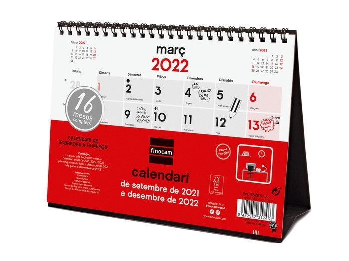 CALENDARI 16 MESOS 2021-2022 FINOCAM SOBRETAULA A5 MV  | 8422952317463 | 782010 | Llibreria La Gralla | Librería online de Granollers