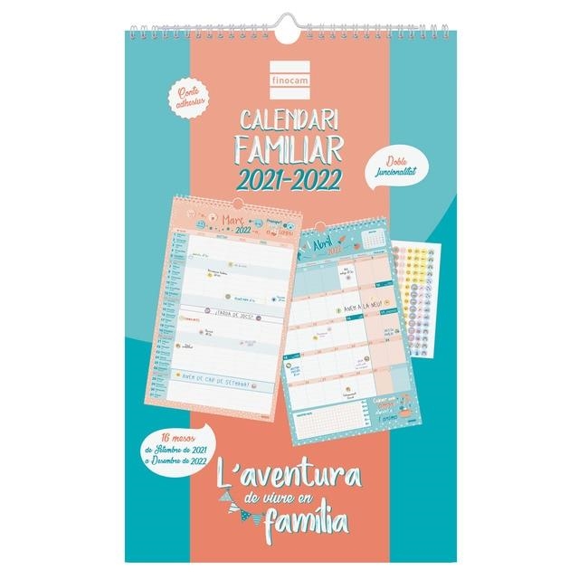 CALENDARI 16 MESOS 2021-2022 FINOCAM PARET FAMILIAR MV | 8422952318606 | 640210 | Llibreria La Gralla | Llibreria online de Granollers