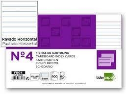 FITXA CARTOLINA RATLLES Nº4 125X200 LIDERPAPEL | 8423473035232 | 03523 | Llibreria La Gralla | Llibreria online de Granollers