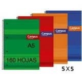 LLIBRETA NBOOK 5 A5 CAMPUS QUADRICULA 160 FULLES 70GR | 8426307314503 | 001167 | Llibreria La Gralla | Librería online de Granollers