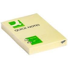 BLOC DE NOTES ADHESIVES Q-CONNECT 50X75 MM 100 F | 5705831105010 | 25940 | Llibreria La Gralla | Llibreria online de Granollers