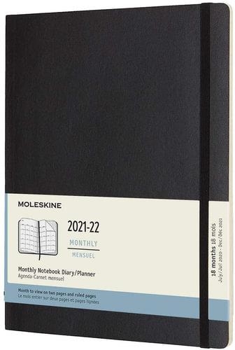 AGENDA 18 MESOS MOLESKINE 2021-2022   MENSUAL XL NEGRA TAPA BL | 8056420856477 | MOLESKINE | Llibreria La Gralla | Librería online de Granollers