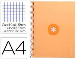 LLIBRETA ANTARTIK ESPIRAL A4 80F QUADRICULA MICROPERFORAT CARTRO TARONJA CLAR | 8423473022942 | 161810 | Llibreria La Gralla | Librería online de Granollers