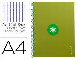 LLIBRETA ANTARTIK ESPIRAL A4 80F QUADRICULA MICROPERFORAT CARTRO VERD PISTATXO | 8423473022966 | 161812 | Llibreria La Gralla | Librería online de Granollers