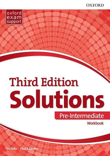 SOLUTIONS 3RD EDITION PRE-INTERMEDIATE. WORKBOOK PK | 9780190541866 | FALLA, TIM/DAVIES, PAUL A. | Llibreria La Gralla | Llibreria online de Granollers