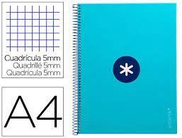 LLIBRETA ANTARTIK ESPIRAL A4 80F QUADRICULA MICROPERFORAT CARTRO TURQUESA | 8423473023000 | 161816 | Llibreria La Gralla | Librería online de Granollers