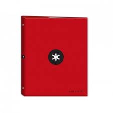 CARPESA ANTARTIK 4 ANELLES DE 25MM RODONES VERMELL | 8423473638396 | 63839 | Llibreria La Gralla | Librería online de Granollers