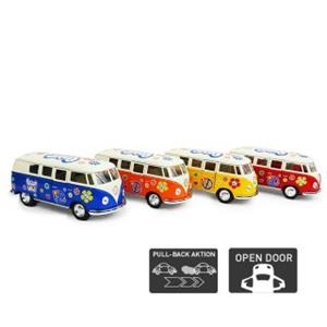 VW CLASSICAL BUS FLOWER POWER 12.5 CMS | 8713219304303 | TOYS AMSTERDAM | Llibreria La Gralla | Llibreria online de Granollers