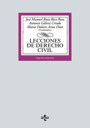 LECCIONES DE DERECHO CIVIL | 9788430983018 | RUIZ-RICO RUIZ, JOSÉ MANUEL/GÁLVEZ CRIADO, ANTONIO/ARIAS DÍAZ, MARÍA DOLORES/MORENO-TORRES HERRERA, | Llibreria La Gralla | Librería online de Granollers