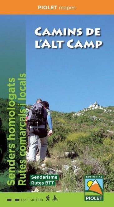 CAMINS DE L'ALT CAMP. MAPA PIOLET | 9788412188097 | PIOLET, EDITORIAL | Llibreria La Gralla | Llibreria online de Granollers
