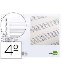 LLIBRETA MUSICA 1/4 APAISAT 4MM | 8423473538962 | 53896 | Llibreria La Gralla | Llibreria online de Granollers