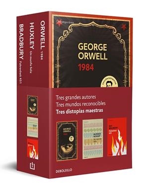 DISTOPÍAS MAESTRAS (PACK CON: 1984 DE ORWELL | UN MUNDO FELIZ DE HUXLEY | FAHREN | 9788466359542 | VARIOS AUTORES, | Llibreria La Gralla | Librería online de Granollers