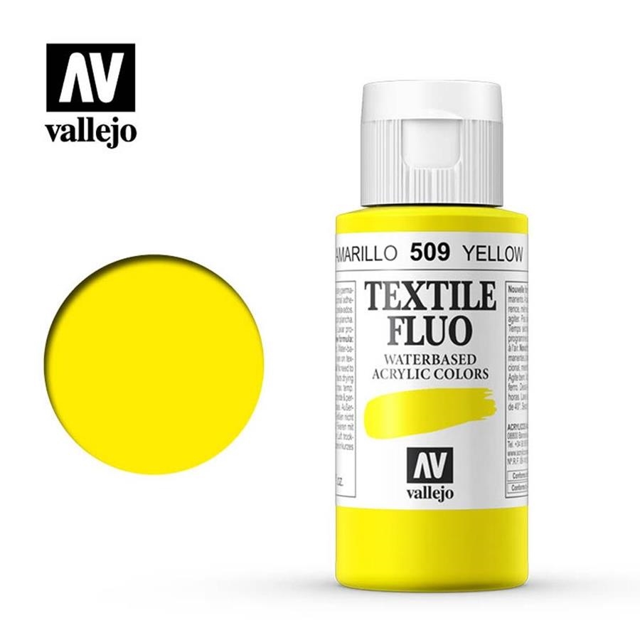 PINTURA TEXTILE VALLEJO 60ML GROC FLUORESCENT | 8429551405096 | VAL40509 | Llibreria La Gralla | Llibreria online de Granollers