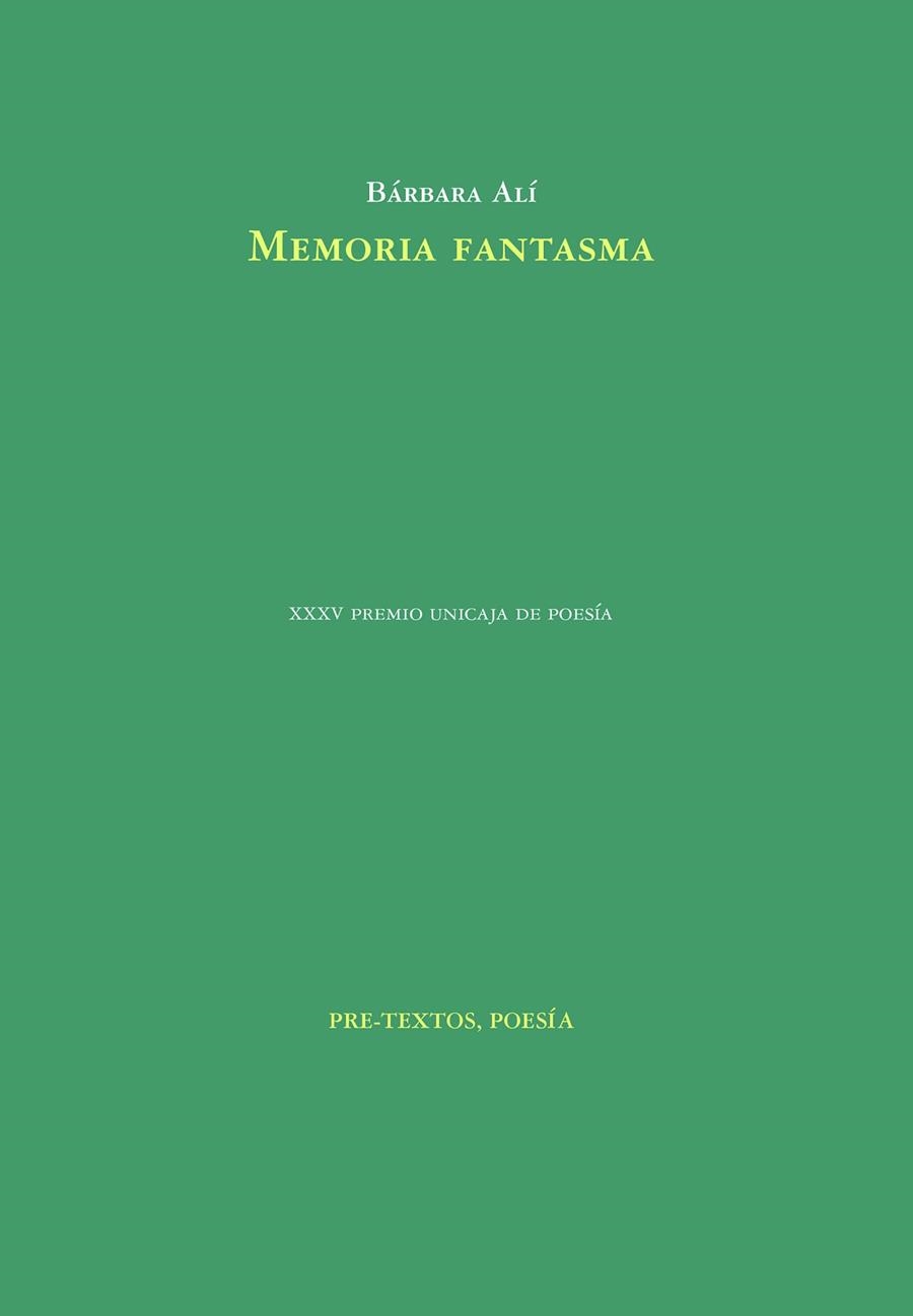 MEMORIA FANTASMA | 9788418935176 | ALÍ, BÁRBARA | Llibreria La Gralla | Llibreria online de Granollers