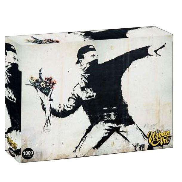 PUZZLE URBAN ART BANKSY MAN THROWING FLOWERS | 6708892262448 | BRANDS INTERNATIONAL | Llibreria La Gralla | Llibreria online de Granollers