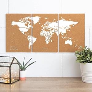 MAPAMUNDI CORCHO L BLANCO - WOODY MAP NATURAL WORLD (90X60) | 8436563400032 | MISS WOOD | Llibreria La Gralla | Librería online de Granollers
