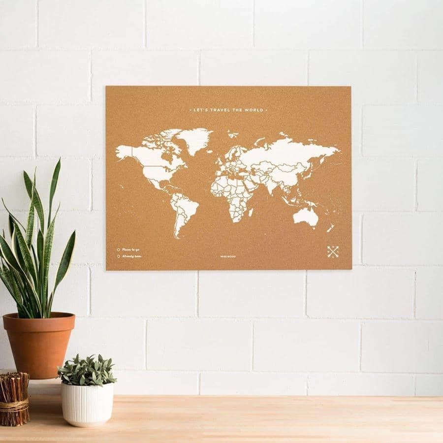 MAPAMUNDI CORCHO XL BLANCO - WOODY MAP NATURAL WORLD | 8436563400070 | MISS WOOD | Llibreria La Gralla | Librería online de Granollers