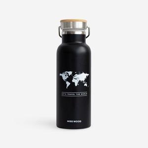 AMPOLLA TERMO MISS WOOD NEGRA | 8436563407550 | MISS WOOD | Llibreria La Gralla | Librería online de Granollers