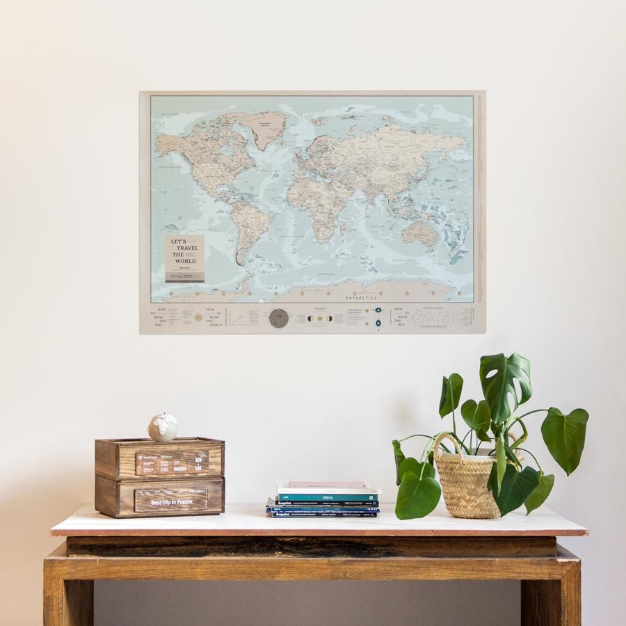 LÁMINA MAPAMUNDI - WOODY MAP POSTER | 8436600160097 | MISS WOOD | Llibreria La Gralla | Librería online de Granollers