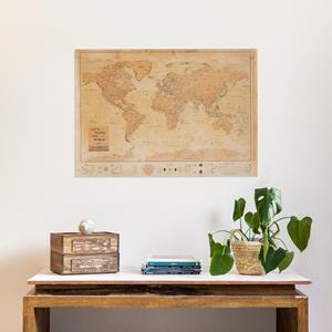 LÁMINA MAPAMUNDI - WOODY MAP POSTER COLOR WHISKY | 8436600160035 | MISS WOOD | Llibreria La Gralla | Librería online de Granollers