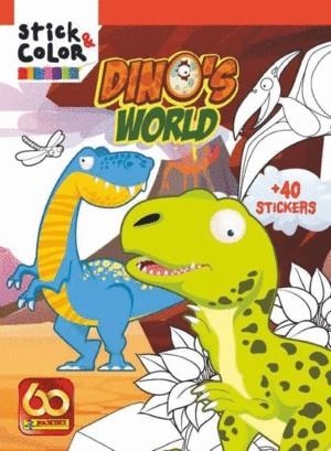 STICK & COLOR DINO'S WORLD | 9788427872417 | A.A.V.V. | Llibreria La Gralla | Librería online de Granollers
