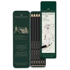 CAIXA LLAPIS FABER CASTELL PITT GRAFIT MAT 6 UNIT | 4005401152071 | 115207 | Llibreria La Gralla | Llibreria online de Granollers