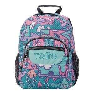 MOTXILLA TOTTO TEMPERA ESTAMPAT VERD ROSA | 7704758475594 | TOTMA04ECO0032120J7IV | Llibreria La Gralla | Llibreria online de Granollers