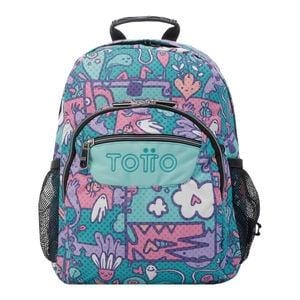 MOTXILLA TOTTO GOMMAS ESTAMPAT VERD TURQUESA ROSA | 7704758475747 | TOTMA04ECO0182120J7IV | Llibreria La Gralla | Llibreria online de Granollers