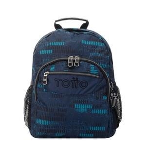 MOTXILLA TOTTO GOMMAS ESTAMPAT BLAU TURQUESA NEGRE | 7704758475853 | TOTMA04ECO0182120J0J8 | Llibreria La Gralla | Llibreria online de Granollers