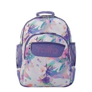 MOTXILLA TOTTO CRAYOLES BLANCA FLORS | 7704758476157 | TOTMA04ECO0292120N2HL | Llibreria La Gralla | Llibreria online de Granollers