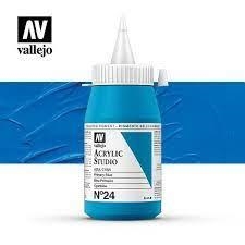 ACRÍLIC STUDIO VALLEJO 500ML 24 BLAU CYAN | 8429551230247 | 23024 | Llibreria La Gralla | Llibreria online de Granollers