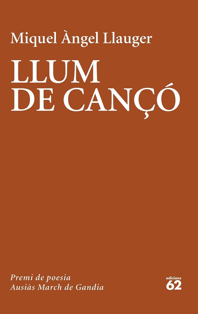 LLUM DE CANÇÓ | 9788429779981 | LLAUGER, MIQUEL ÀNGEL | Llibreria La Gralla | Llibreria online de Granollers