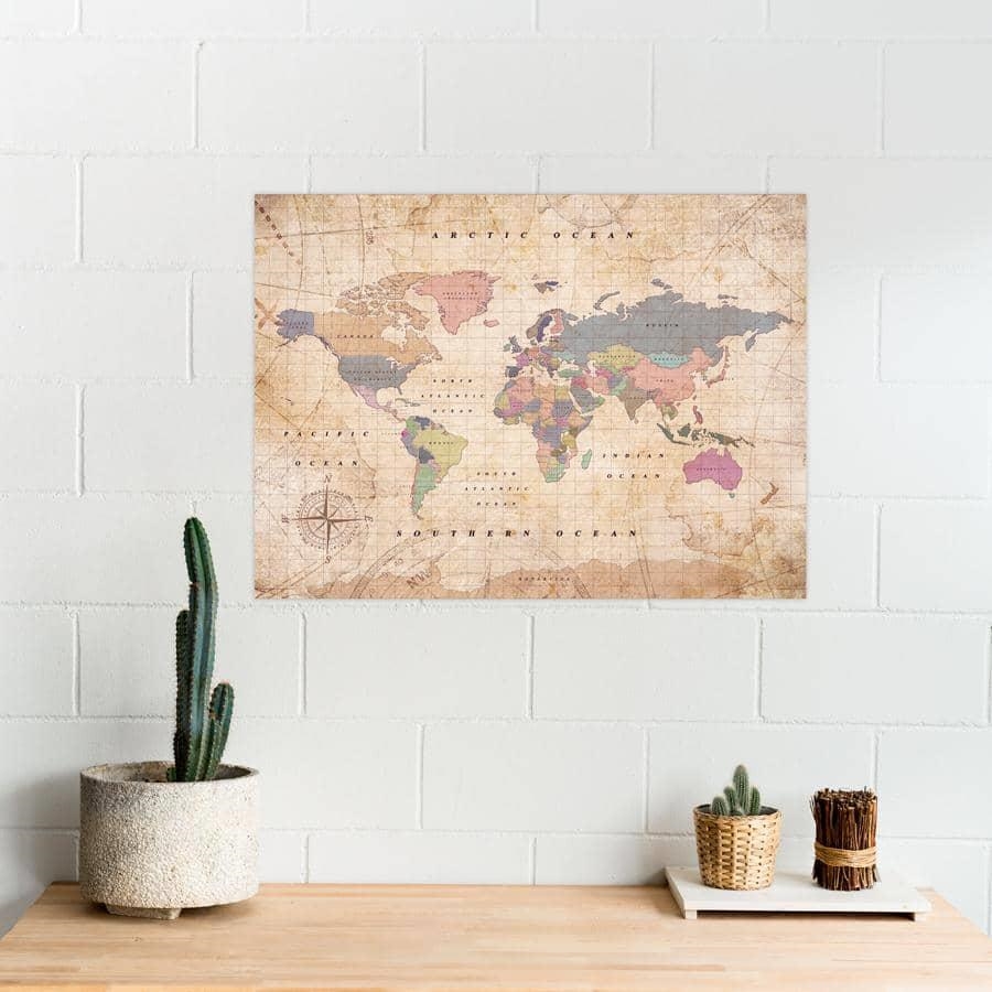 MAPAMUNDI CORCHO - WOODY MAP WATERCOLOR OLD SCHOOL | 8436563402838 | MISS WOOD | Llibreria La Gralla | Llibreria online de Granollers