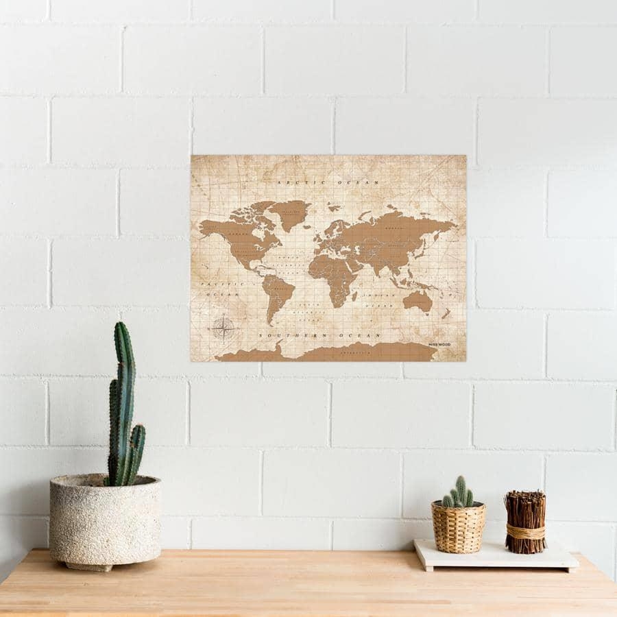 MAPAMUNDI CORCHO - WOODY MAP WATERCOLOR GOLDEN | 8436563407864 | MISS WOOD | Llibreria La Gralla | Llibreria online de Granollers