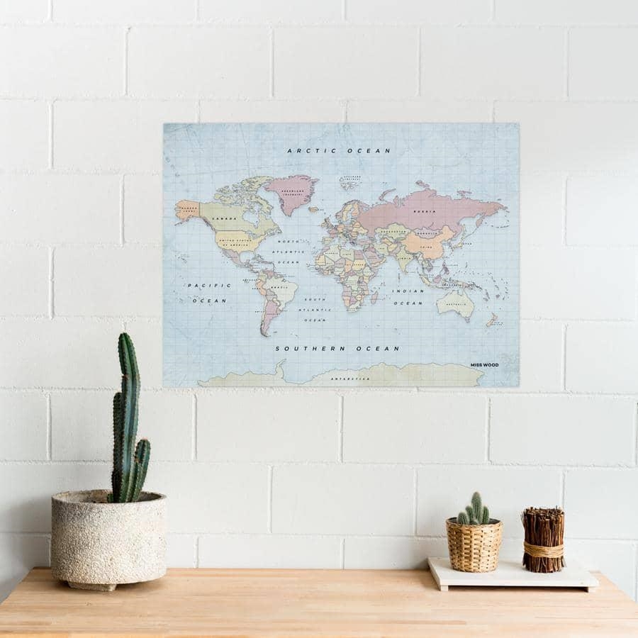 MAPAMUNDI CORCHO - WOODY MAP WATERCOLOR NEW CLASSIC | 8436563407932 | MISS WOOD | Llibreria La Gralla | Llibreria online de Granollers