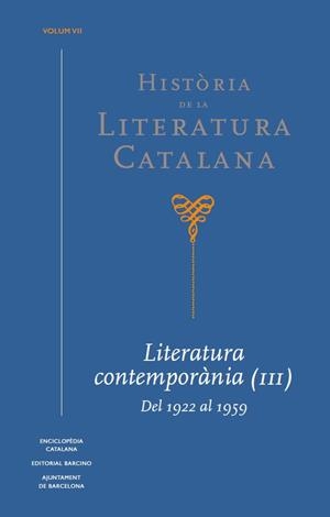HISTÒRIA DE LA LITERATURA CATALANA VOL. 7  LITERATURA CONTEMPORÀNIA (III) DEL 1922 AL 1959 | 9788441234413 | VVAA | Llibreria La Gralla | Librería online de Granollers