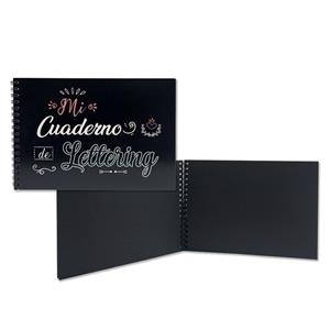 LLIBRETA ESPIRAL A5 32F NEGRES LETTERING | 8430173286284 | WAKCU328628 | Llibreria La Gralla | Librería online de Granollers