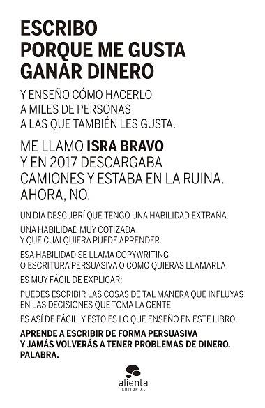 ESCRIBO PORQUE ME GUSTA GANAR DINERO | 9788413441290 | BRAVO, ISRAEL | Llibreria La Gralla | Llibreria online de Granollers