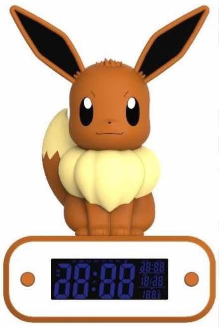 EEVEE RELOJ DESPERTADOR 20 CM LAMPARA LED POKEMON | 3760158113706 | TEKNOFUN | Llibreria La Gralla | Llibreria online de Granollers