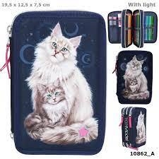 PLUMIER TRIPLE TOP MODEL BLAU 2 GATS LED | 4010070443085 | 10862 | Llibreria La Gralla | Llibreria online de Granollers