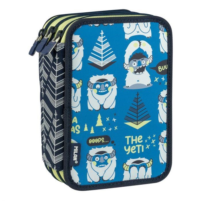 PLUMIER 3 PISOS AMB CONTINGUT MILAN YETI BLAU | 8411574094876 | MIL081364YTB | Llibreria La Gralla | Llibreria online de Granollers