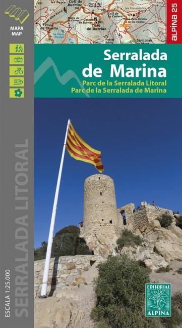 SERRALADA DE MARINA 1:25.000 PARC SERRALADA LITORAL -ALPINA | 9788480909099 | VV.AA. | Llibreria La Gralla | Llibreria online de Granollers