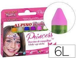 BARRA MAQUILLATGE ALPINO PRINCESS 6 COLORS | 8413240555810 | 71819 | Llibreria La Gralla | Llibreria online de Granollers