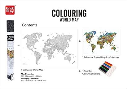 COLOURING WORLD MAP  | 4068077546124 | ASCENSIÓN, HELENA / DA CUNHA, TRISTAN | Llibreria La Gralla | Llibreria online de Granollers