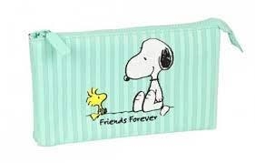 PORTATOT TRIPLE SAFTA SNOOPY VERD FRIENDS FOREVER | 8412688463718 | SAF812239744 | Llibreria La Gralla | Llibreria online de Granollers