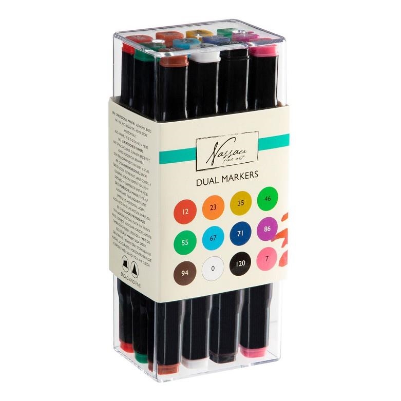 CAIXA DE RETOLADORS DUO TINTA PERMANENT NASSAU 12 UN. | 8720257105724 | NAS356783 | Llibreria La Gralla | Llibreria online de Granollers